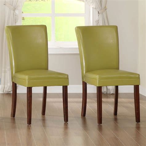 Homesullivan Chartreuse Yellow Parsons Dining Chair Set Of 2 403276ys