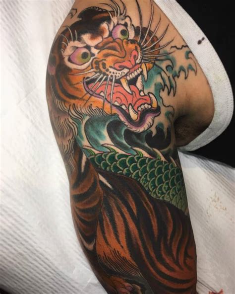 Japanese Tiger Tattoo Shoulder