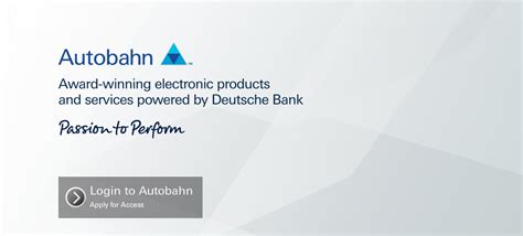 The deutsche bundesbank is the central bank of the federal republic of germany. Deutsche Bank Autobahn - Home