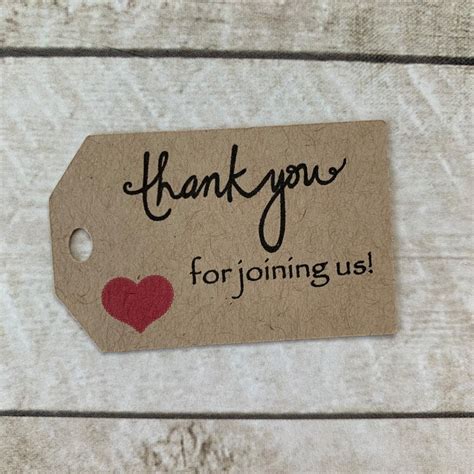 Thank You For Joining Us Wedding Favor Tags Hang Tags Etsy