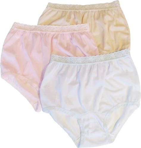 Carole Women S Pastel Nylon Lace Trim Panties Size Pack At Amazon Womens Clothing Store