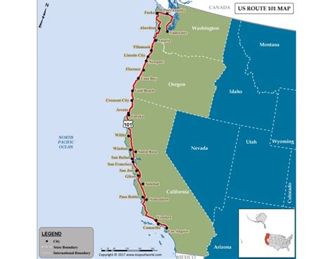 Buy Us Route 101 Map