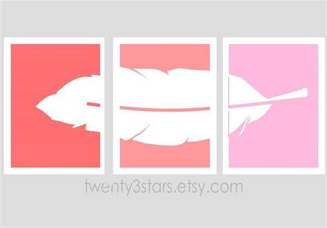 Feather Triptych Art Prints Feather Poster Bird Feather Wall Etsy
