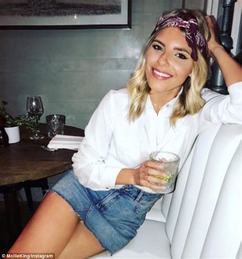 Mollie King Flaunts Her Toned Legs In London Daily Mail Online Denim