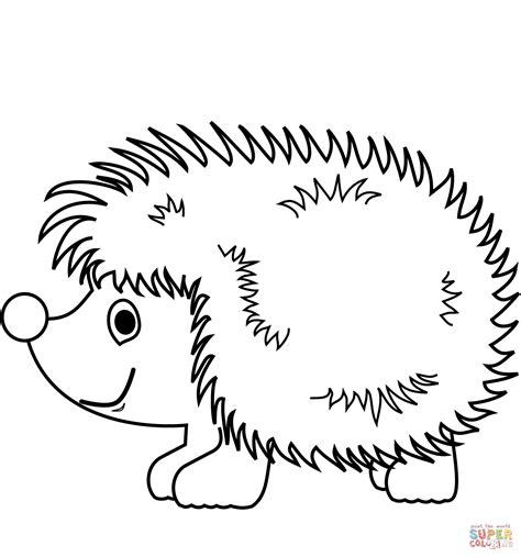 Cute Hedgehog Coloring Page Free Printable Coloring Pages