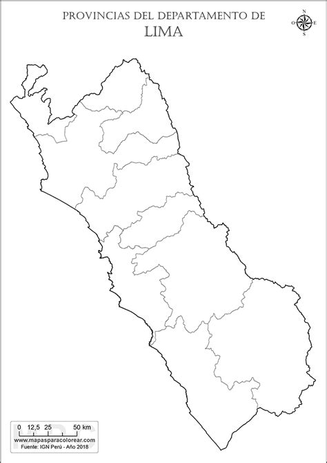 Mapas Departamento De Lima Para Colorear
