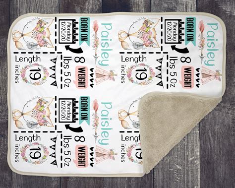 Baby Blanket Sublimation Template Png Template Text Girl Fox Etsy