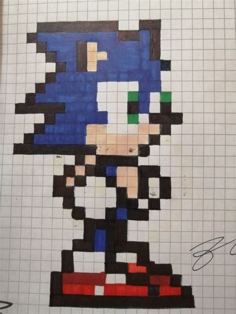 The sonic pixel art template below is by sonikkudrawings. Sonic - Pixel Art | Pixel art, Art, Mario characters