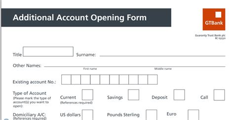 Opening A Domiciliary Account With Gtbank In Nigeria Documents And