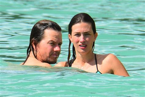 mark wahlberg and wife rhea durham hit the beach in barbados