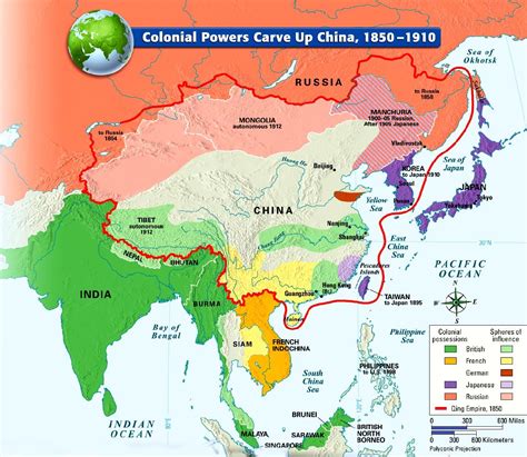 Spheres Of Influence In China Asia Map World History History Geography