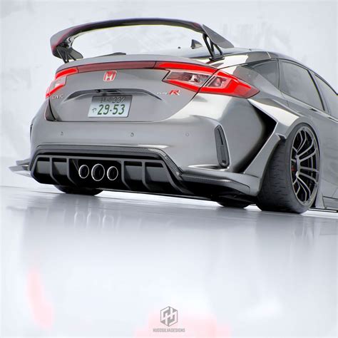 Grown Up 2023 Honda Civic Type R Still Enjoys A Cgi Slammed Widebody