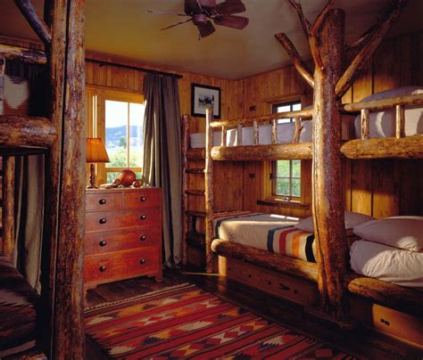 Cabin Bedroom Decorating Ideas With Bunk Beds For Lodge