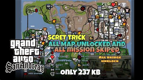 How To Unlock Full Map And Finished All Missions 237kb Gta San