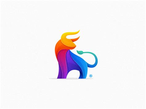 Colorful Bull Logo Design Logo Graphic Graphic Design Logo Share