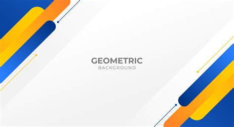 White Background With Geometric Blue Orange Shape 9159833 Vector Art At