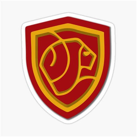 Lion Dorm House 3d Logo Emblem Shield Crest Sticker For Sale By