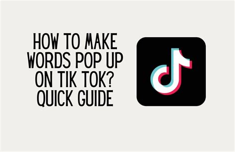 How To Make Words Pop Up On Tik Tok Quick Guide Kids N Clicks