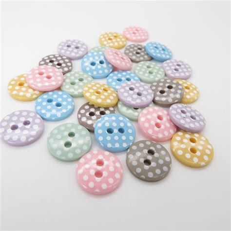 Special Pastel Spotty Buttons Collection Mixed Buttons Bulk Etsy