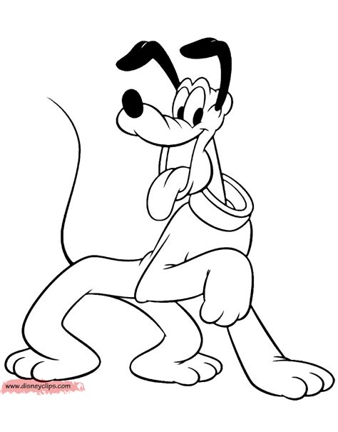Pluto Printbare Tegninger 16 Disney Coloring Pages Cartoon Coloring