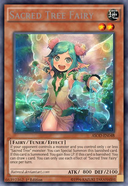 Sacred Tree Fairy By Batmed Monster Cards Yugioh Monsters Card Art