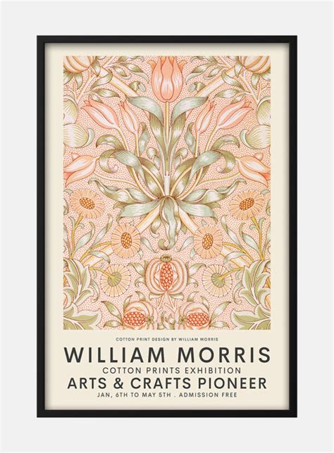 William Morris Pink Exhibition Poster Artsy Fartsy