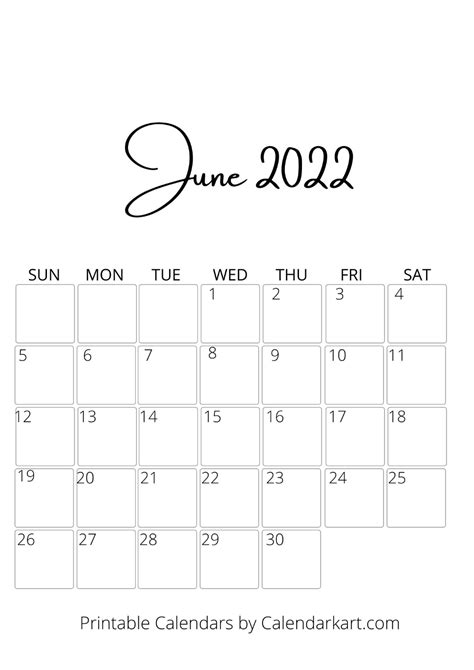 Free Printable June 2022 Calendars 11 Pages Calendar June Cute