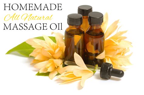 a simple method for making your own massage oil