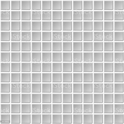 Seamless Mosaic Tiles Texture With White Filling Vector Stock