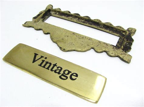Personalized Solid Brass Door Name Plates Replaceable Plate Flowery