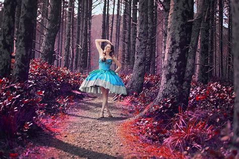 Princess Forest Fantasy Trail Landscape Nature Trees Mysterious Female Woman Surreal