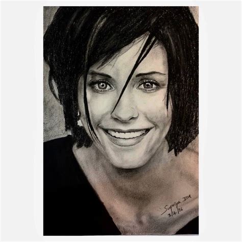 Monica Geller Courtney Cox Fan Art Drawing By Supriya Masali