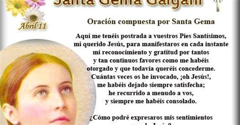 OraciÓn A Santa Gema Galgani