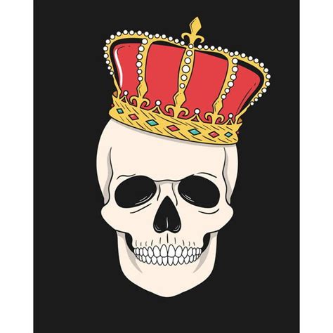 Free Vector Graphics Vector Art Jewelry Banner Skull With Crown Rey