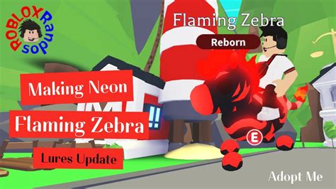 Making Neon Flaming Zebra In Adopt Me Roblox Youtube