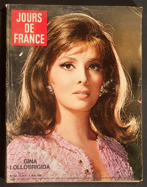 Jours De France Vintage Magazine Gina Lollobrigida Cover 4 May 1968