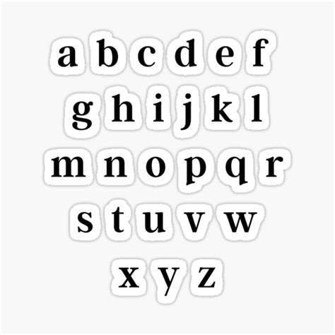 Alphabet Letter Abcdefghijklmnopqrstuvwxyz Makeubynurul
