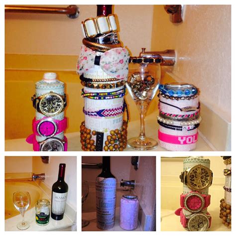 Diy Jewellery Storage Use An Empty Wine Bottle Or Jars Or Wine Glass