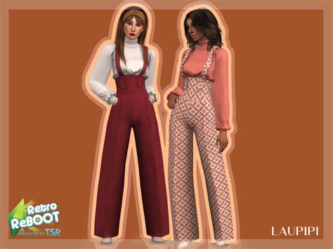 Retro Jumpsuit R4 By Laupipi At Tsr Sims 4 Updates