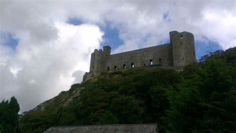 Harlech Castle From Down Below The High Perch That It Is Built On