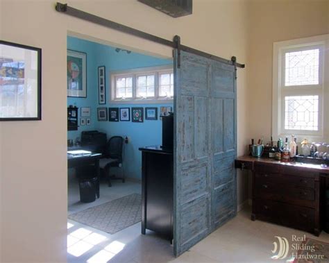 Sliding Barn Doors On Home Office Eclectic Home Office