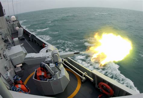Frigate Luzhou Fires Torpedo In Live Fire Training Ministry Of