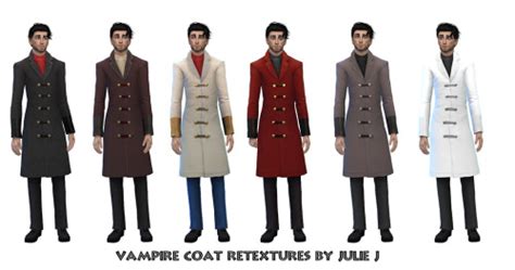 Male Vampire Coat Revamp At Julietoon Julie J Sims 4 Updates