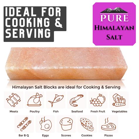 Himalayan Natural Salt Cooking Tile Block Plate Salt Slab Grilling Food Serving Ebay