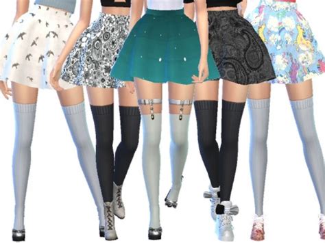 The Sims Resource Pastel Gothic Skirts Pack Three By Wickedkittie