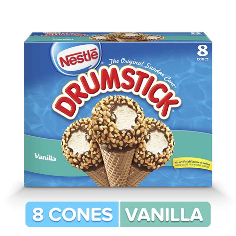 Drumstick Classic Vanilla Ice Cream Cones 8 Ct Box