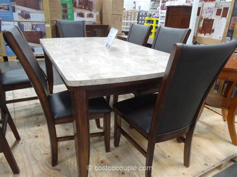 132.1 cm (52 in.), 111.8 cm (44 in.), or 91.4 cm (36 in.) Bayside Furnishings Savonne Counter Height Dining Set
