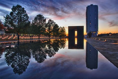 Sunset In Okc — Jim Nix Oklahoma City Bombing Memorial Oklahoma City