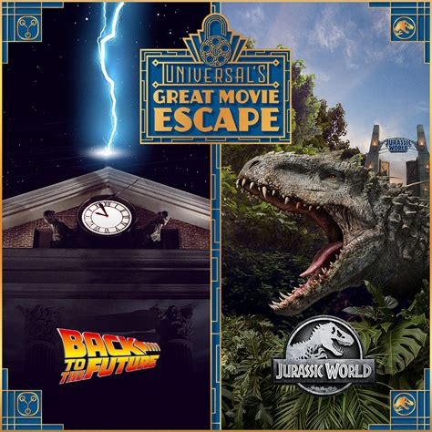 Universals Great Movie Escape Featuring Back To The Future And Jurassic World Escape Rooms