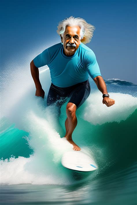 Lexica Albert Einstein Surfing On A Big Wave